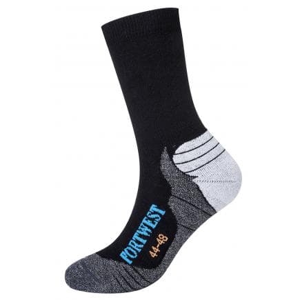 PORTWEST SK24BKR39-43 - Chaussettes bamboo hiker, noir