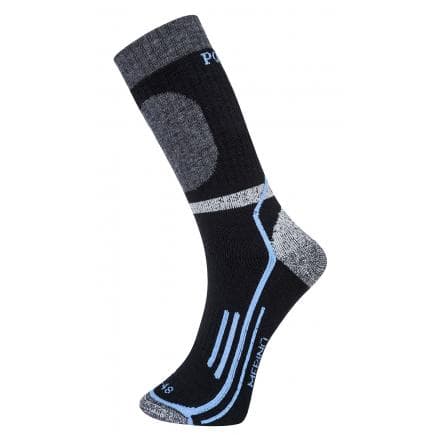 PORTWEST SK34BKR44-48 - Chaussettes hiver merino, noir