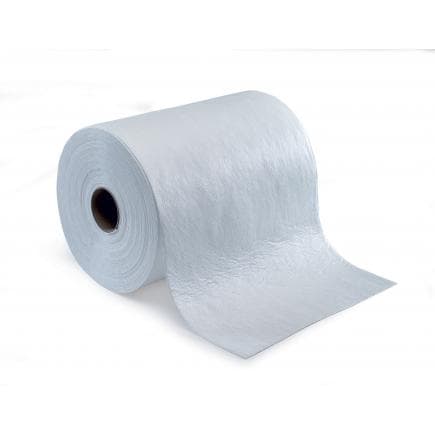 PORTWEST SM45WHR - Rouleau absorbant pour hydrocarbures uniquement, blanc