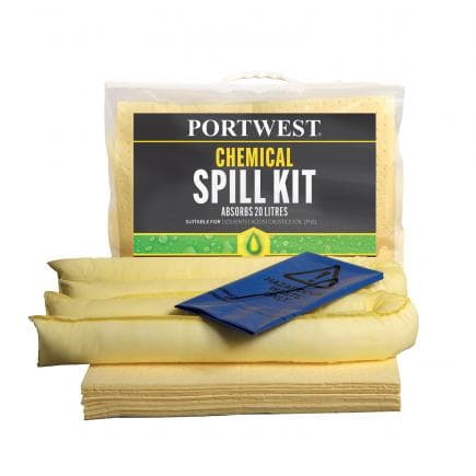 PORTWEST SM90YER - Kit absorbant 20 litres, produits chimiques, jaune