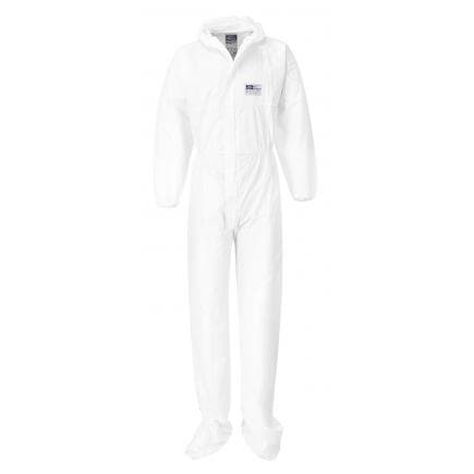 PORTWEST ST41WHRXXL - Biztex combinaison Microporeuse avec protège chaussure type 5/6, blanc