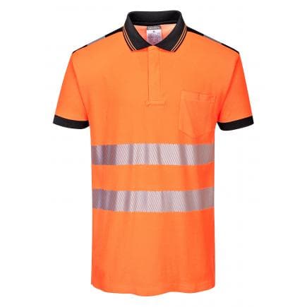 PORTWEST T180OBRXL - Polo HV PW3, orange/noir