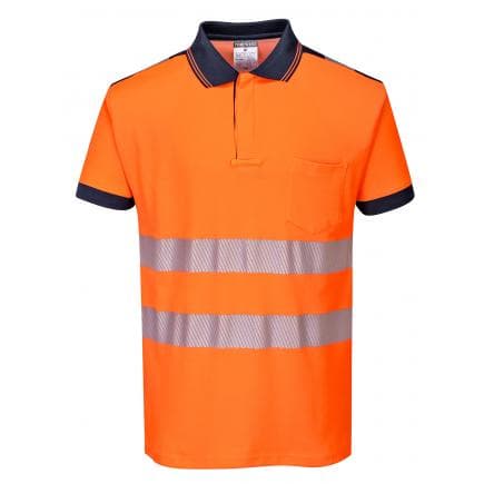 PORTWEST T180ONRS - Polo HV PW3, orange/marine