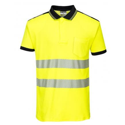 PORTWEST T180YBRL - Polo HV PW3, jaune/noir