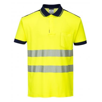 PORTWEST T180YNRM - Polo HV PW3, jaune/marine