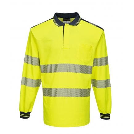 PORTWEST T184YNRL - PW3 Polo haute visibilité ml, jaune/marine