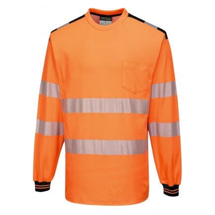 PORTWEST T185OBRM - PW3 T-shirt haute visibilité ml, orange/noir