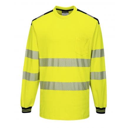 PORTWEST T185YBRL - PW3 T-shirt haute visibilité ml, jaune/noir