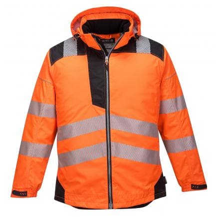 PORTWEST T400OBRL - Parka HV PW3, orange/noir