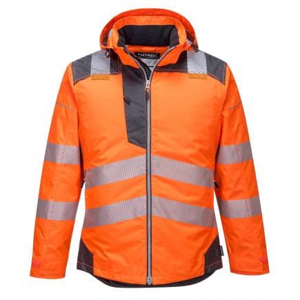 PORTWEST T400OGYL - Parka HV PW3, orange/gris
