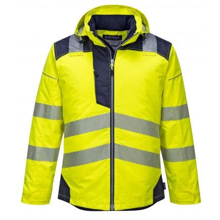 PORTWEST T400YNRM - Parka HV PW3, jaune/marine