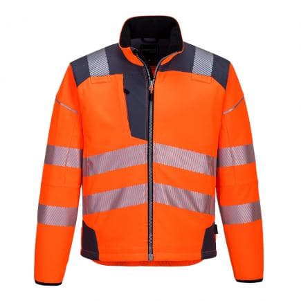 PORTWEST T402OGYL - Softshell haute-visibilité PW3, orange/gris