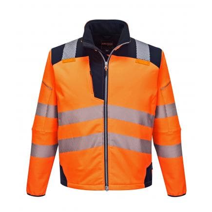 PORTWEST T402ONRM - Softshell haute-visibilité PW3, orange/marine