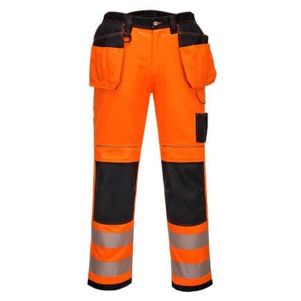 PORTWEST T501OBS33 - Pantalon HV PW3 poches flottantes, orange/noir shor