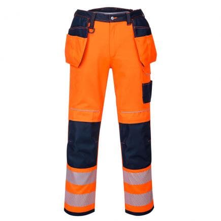PORTWEST T501ONS42 - Pantalon HV PW3 poches flottantes, orange/marine sh