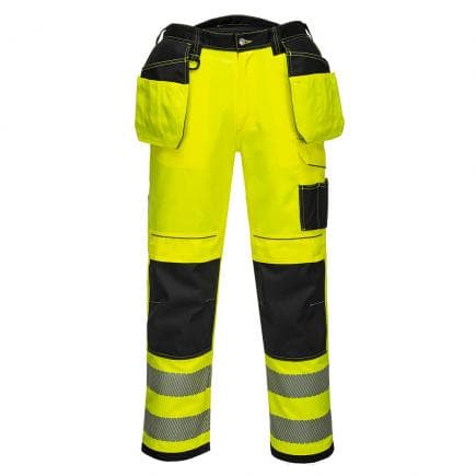 PORTWEST T501YBS32 - Pantalon HV PW3 poches flottantes, jaune/noir short