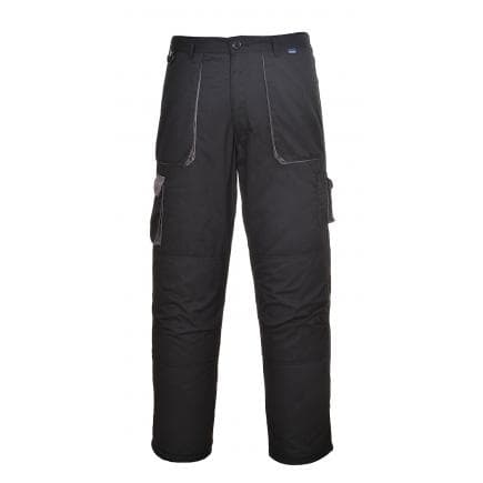PORTWEST TX16BKRS - Pantalon Texo Contrasté matelassé, noir