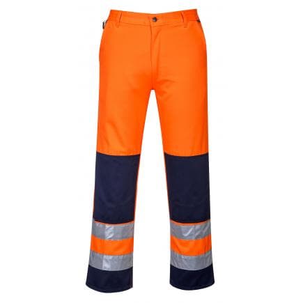 PORTWEST TX71ONRL - Pantalon haute-visibilité Séville, orange/marine