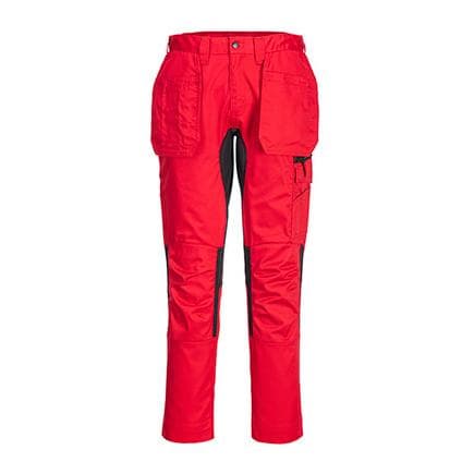 PORTWEST CD883DRR32 - Pantalon extensible WX2 Holster rouge foncé