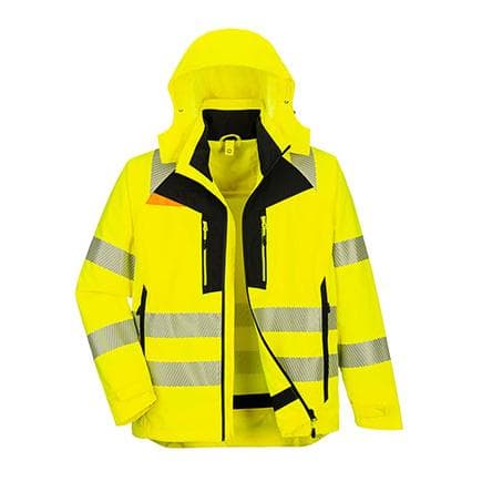 PORTWEST DX466YBR4XL - Veste DX4 Hi-Vis 4-en-1 jaune/noire