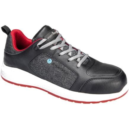 PORTWEST FC07BKD45 - FX2 Eco Composite Trainer S3S SR chaussures de sécurité noir/rouge