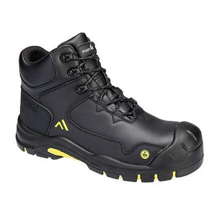 PORTWEST FC18BKY38 - Chaussure basse Apex S3S ESD HRO SR SC FO noir/jaune