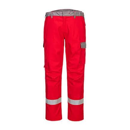 PORTWEST FR06RER40 - Pantalon Bizflame Ultra Bicolore, Rouge