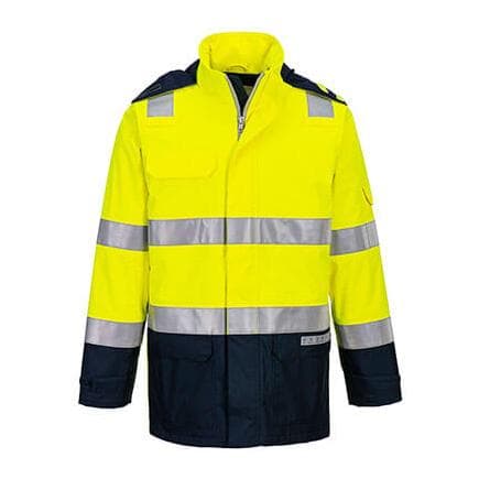 PORTWEST FR605YNRXXL - Parka Bizflame Rain+ Hi-Vis Light Arc Jaune/Marine