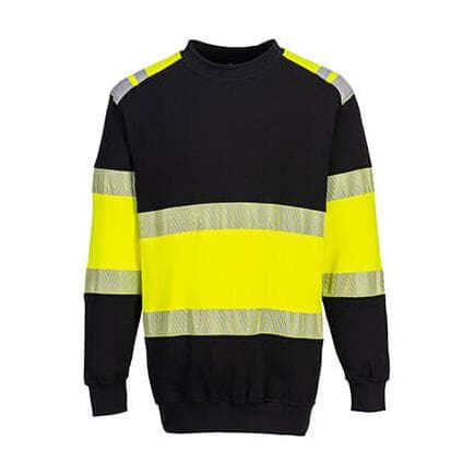 PORTWEST FR716YBRXL - Sweat-shirt PW3 résistant à la flamme de classe 1 Jaune/Noir