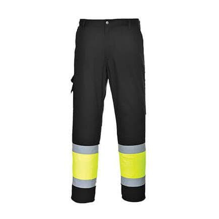 PORTWEST L049YBRM - Pantalon combat Hi-Vis Bicolore Jaune/Noir
