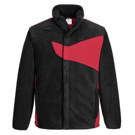 PORTWEST PW270BDRXXXL - Polaire PW2 Noir/Rouge
