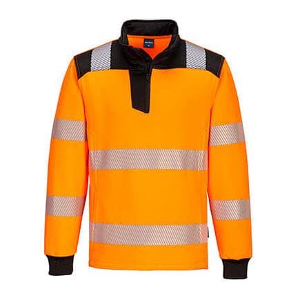 PORTWEST PW326OBRXXL - PW3 Hi-Vis Sweatshirt Zippé Orange/Noir