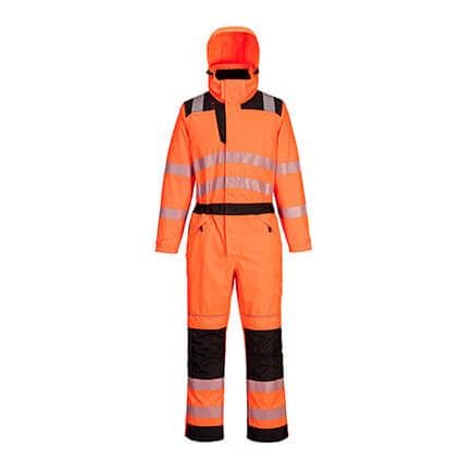 PORTWEST PW355OBRL - Combinaison de pluie haute visibilité PW3 Orange/Noir