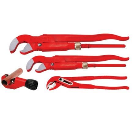 ROTHENBERGER - Jeu de clé serre-tube 1"-1.1/2", pince multiprise SP 10 et coupe-tube TC 35