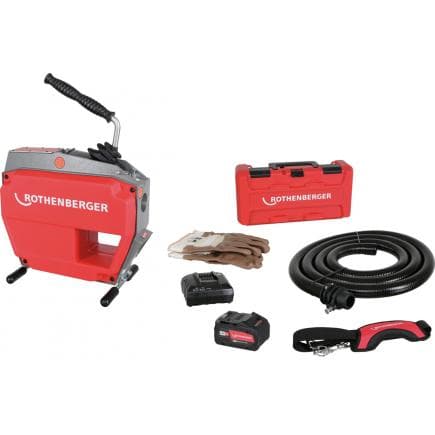 ROTHENBERGER 1000003412 - Nettoyage de canalisations R600 VarioClean avec batterie et chargeur JP