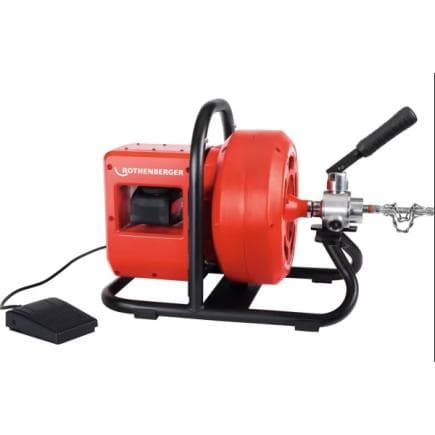 ROTHENBERGER 1000003416 - Nettoyage de canalisations Rodrum VarioClean avec batterie, chargeur AUS et jeu d'outils et spirales