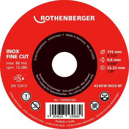 ROTHENBERGER - Disque de séparation Fine Cut (10 pcs)