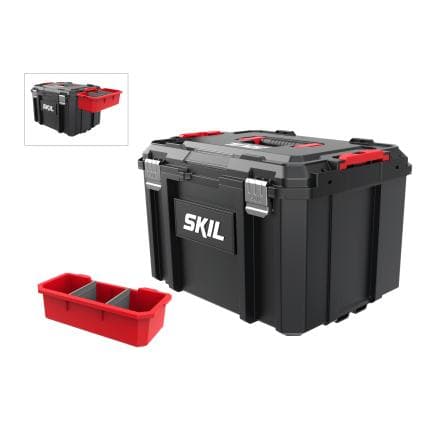 SKIL 2610S01670 - Mallette à outils modulaire durable de taille moyenne avec système de verrouillage facile à connecter