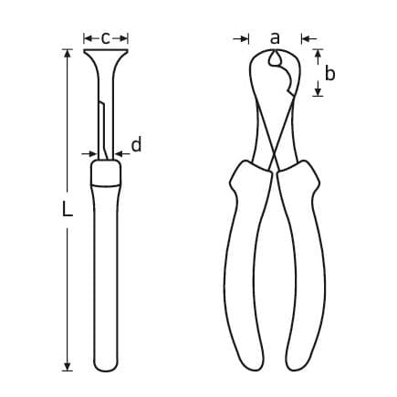 STAHLWILLE 67701160 - Pince coupante Kraft avec tête chromée