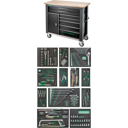 STAHLWILLE 98830195 - Établi assorti avec 7 tiroirs (267 pcs.)