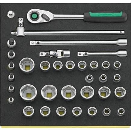 STAHLWILLE 96830360 - jeu de cliquets, accessoires et douilles 1/2''