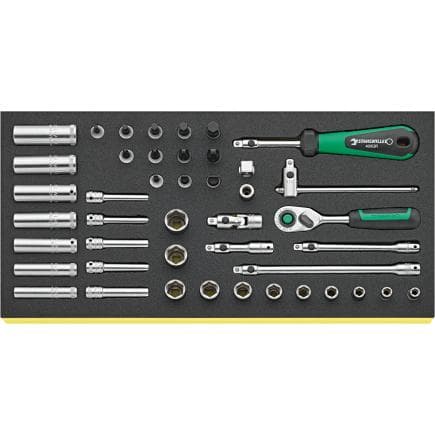 STAHLWILLE 96830366 - Jeu de cliquets, accessoires et douilles 1/4''