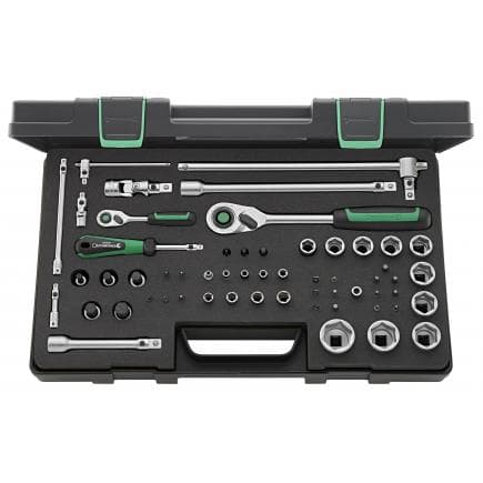 STAHLWILLE 91222607 - Set of of 1/2 "and 1/4" ratchets, 50 sockets and inserts
