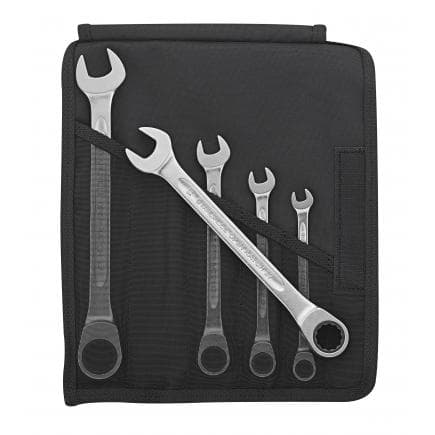 STAHLWILLE 96401705 - Assortiment de clés mixtes à fourche et clé polygonale à cliquet (5 pièces)