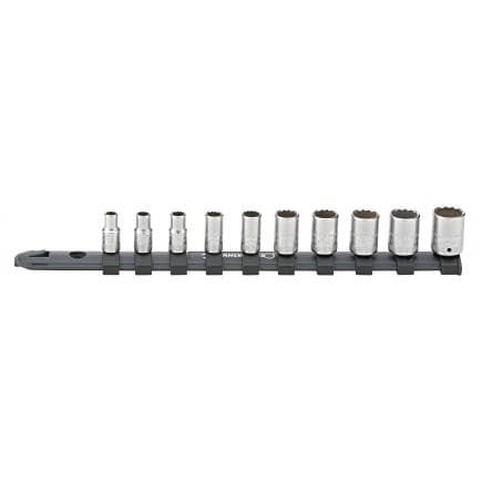 STAHLWILLE 96051010 - Set de douilles 1/4" sur rail (10 pcs.)