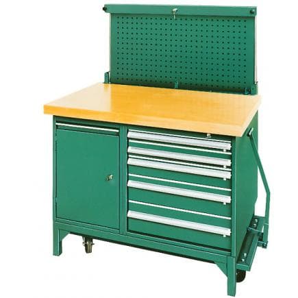 STAHLWILLE 85030003 - Établi mobile 5 tiroirs, vide - 166.5 kg