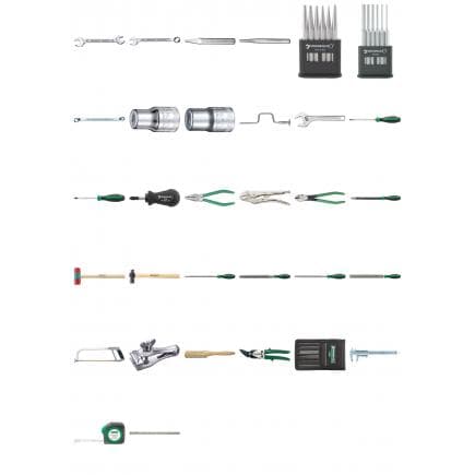 STAHLWILLE 97846008 - Assortiment pour le travail de la tôle (53 pcs.)
