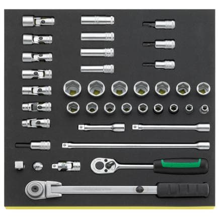 STAHLWILLE 96830602 - Jeu de cliquets 3/8" avec douilles et accessoires en insert TCS (39 pcs.)