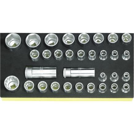 STAHLWILLE 96838191 - Jeu de clés à douilles 1/2" avec insert TCS (32 pcs.)