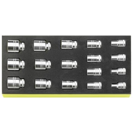 STAHLWILLE 96838780 - Jeu de clés à douilles 1/2" avec insert TCS (17 pcs.)